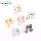 30pcs 9x8mm Copper Musical Note Spacer Beads DIY Jewelry Making Findings Charms