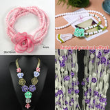 8pc 35mm Polymer Clay Plastic Flower Rose Beads DIY Necklace Hair Jewelry