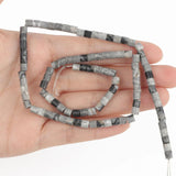 4x4mm Map Jaspers Stone Beads Cylinder Shape for Jewelry Making
