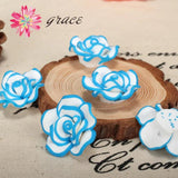 8pc 35mm Polymer Clay Rose Beads Necklace Woman Jewelry Making