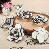 8pc 35mm Polymer Clay Rose Beads Necklace Woman Jewelry Making