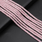 Natural Pink Crystal Quartz Cube Beads for Jewelry Making