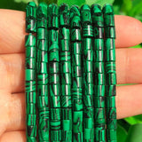 4x4mm Green Malachite Column Shape Spacer Beads for DIY Jewelry Making