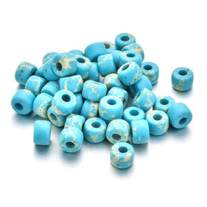 10pcs Drum Stone Spacer Beads for DIY Jewelry Making