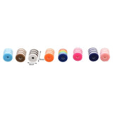 100 Resin Spacer Beads Multicolor Stripe Pattern DIY Bracelets 9mmx8