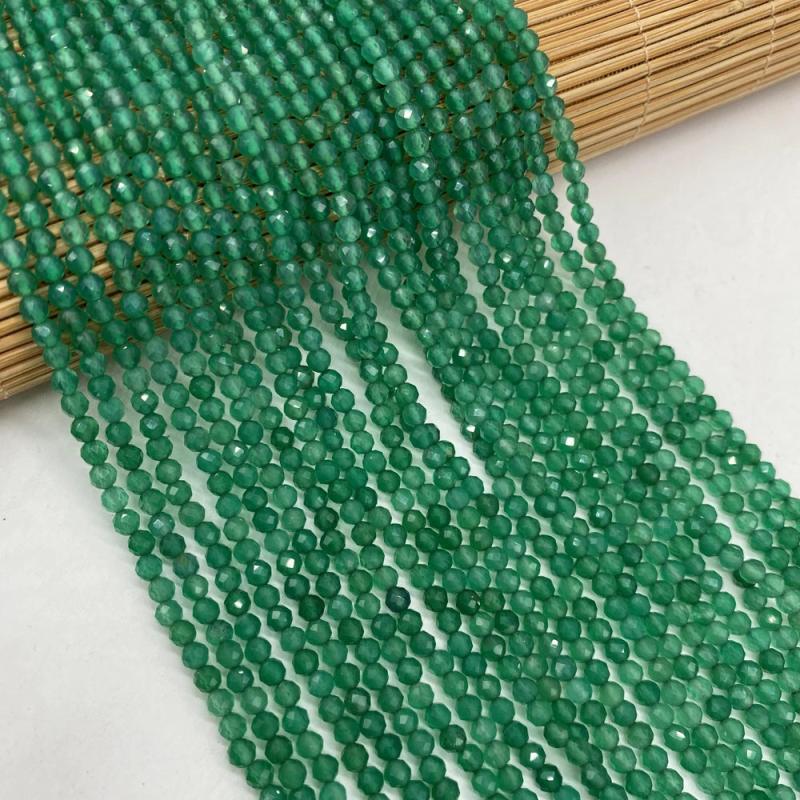Green Agates Stone Beads for Jewelry Making DIY 3mm