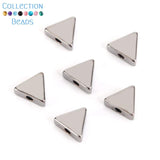 30pcs 7mm Colorful Copper Triangle Spacer Beads for DIY Jewelry Making