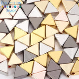30pcs 7mm Colorful Copper Triangle Spacer Beads for DIY Jewelry Making
