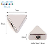 30pcs 7mm Colorful Copper Triangle Spacer Beads for DIY Jewelry Making