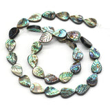 5Pcs Abalone Leaf-Shaped Shell Beads for DIY Jewelry Making