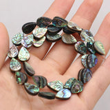 5Pcs Abalone Leaf-Shaped Shell Beads for DIY Jewelry Making