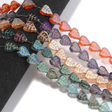 50pcs Glass Leaves Beads Colored Loose Spaced Beads For Jewelry Making DIY