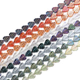 50pcs Glass Leaves Beads Colored Loose Spaced Beads For Jewelry Making DIY
