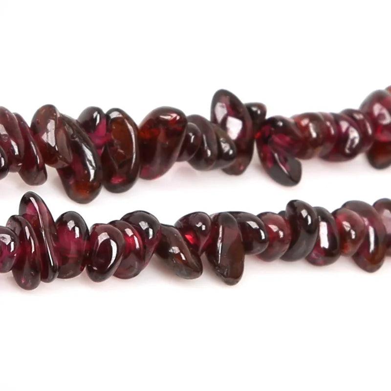 Dark Red Garnet Irregular Stone Beads 88cm/bag
