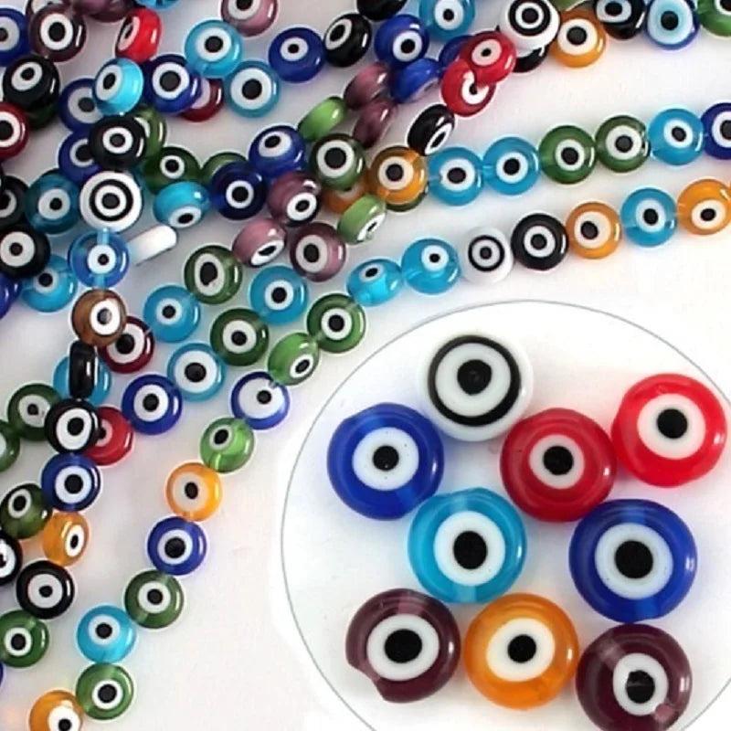 125Pcs Evil Eye Lampwork Glass Beads for Jewelry Making & DIY