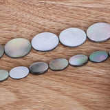 Natural Lip Sea Shell Beads Oval flat loose beads for DIY necklace bracelet