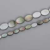 Natural Lip Sea Shell Beads Oval flat loose beads for DIY necklace bracelet