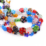 10/12mm Large Glass Lampwork Beads Plum Blossom Crafts Jewelry Making Diy