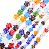 10/12mm Large Glass Lampwork Beads Plum Blossom Crafts Jewelry Making Diy