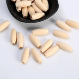 20pcs 29*12mm Wooden Oval Beads for Jewelry Making