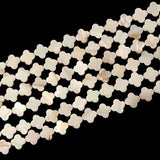 Natural Shell Leaf Cross Bead Pearl Earring Charm
