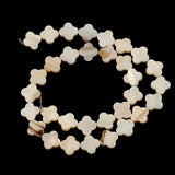 Natural Shell Leaf Cross Bead Pearl Earring Charm