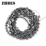 Stone Jesus Cross Hematite Pendant Bead 6/8/10/12MM Spacers