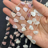 Seawater Shells Pink Petals Charm Beads 9x12mm