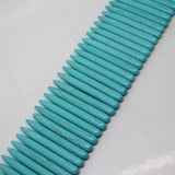 42pcs 5x48mm Turquoises Bullet Loose Beads