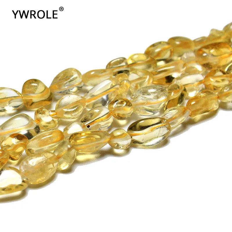 Natural Citrine Crystal Stone Beads for Jewelry Making 5-8 mm 15''