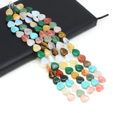 Gem Heart Mixed Stone Beaded DIY Charm Necklace Bracelet
