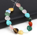 Gem Heart Mixed Stone Beaded DIY Charm Necklace Bracelet