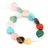 Gem Heart Mixed Stone Beaded DIY Charm Necklace Bracelet
