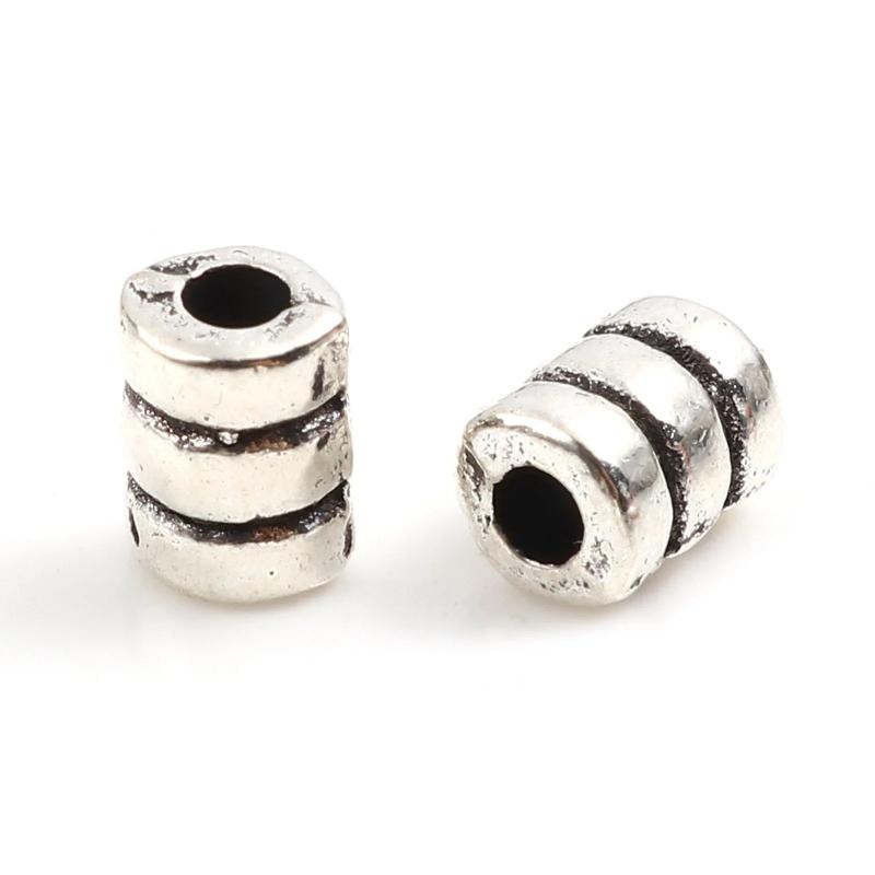 Vintage Metal Spacer Beads Antique Silver for DIY Jewelry Making
