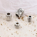 Vintage Metal Spacer Beads Antique Silver for DIY Jewelry Making