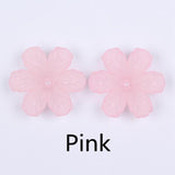 32x29mm Colorful Frosted Flower Beads for Jewelry Making