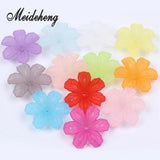 32x29mm Colorful Frosted Flower Beads for Jewelry Making