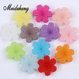 32x29mm Colorful Frosted Flower Beads for Jewelry Making