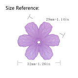 32x29mm Colorful Frosted Flower Beads for Jewelry Making