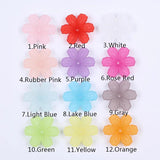 32x29mm Colorful Frosted Flower Beads for Jewelry Making