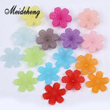 32x29mm Colorful Frosted Flower Beads for Jewelry Making