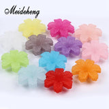 32x29mm Colorful Frosted Flower Beads for Jewelry Making
