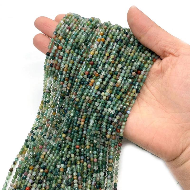 Natural Spinel Faceted Indian Agate Loose Beads for Jewelry Making