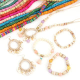 180pcs Freshwater Shell Beads Flat Round Shell Chips Disk Loose Beads