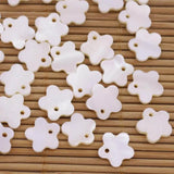 50 PCS Natural Mother of Pearl Pendant for Jewelry Making