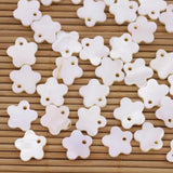 50 PCS Natural Mother of Pearl Pendant for Jewelry Making