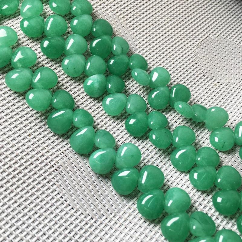 Green Aventurine Water Drop Beads for Jewelry Making