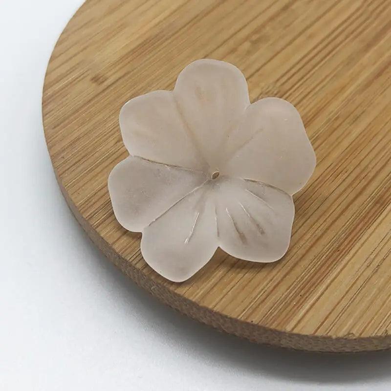 Frosted Rose Flower Beads for Jewelry Making