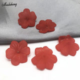 Frosted Rose Flower Beads for Jewelry Making