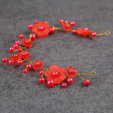 Frosted Rose Flower Beads for Jewelry Making